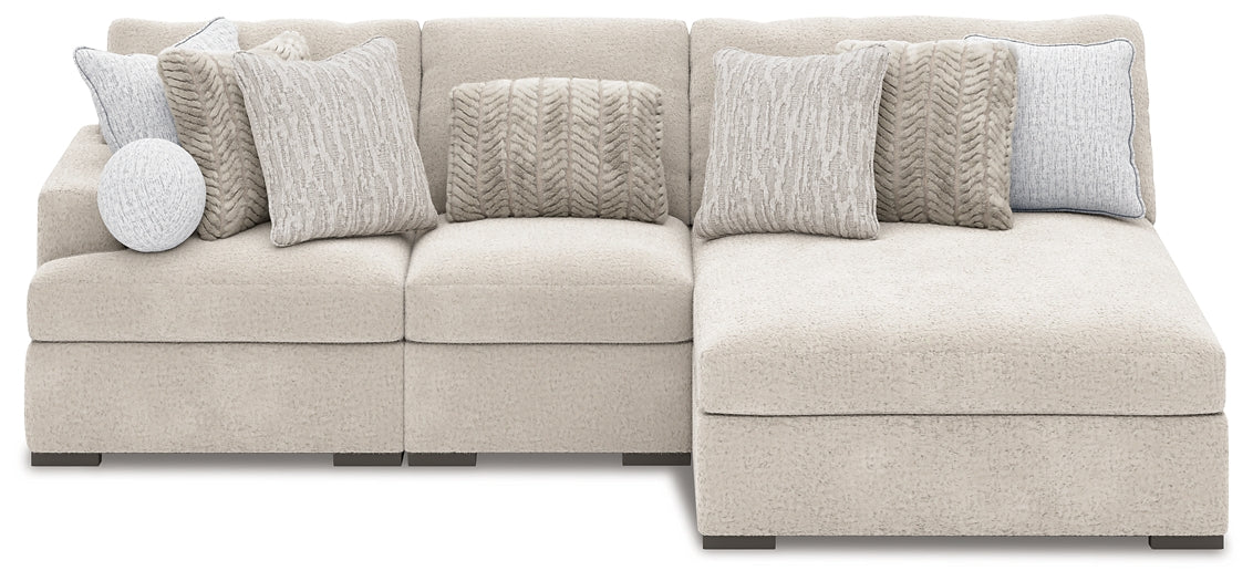 Cuddle Plush 3-Piece Sectional with Chaise