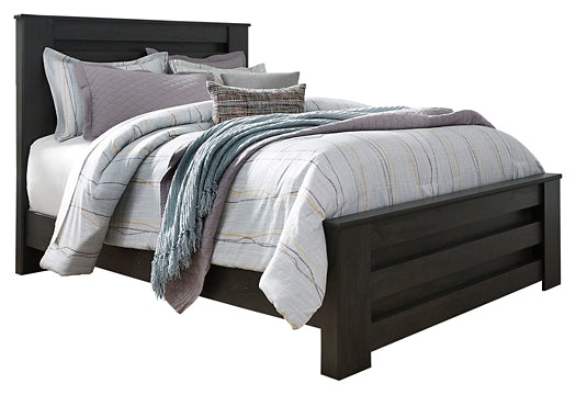 Brinxton Queen Panel Bed with Mirrored Dresser and Chest