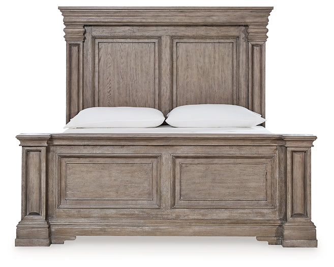 Blairhurst California King Panel Bed with Mirrored Dresser, Chest and 2 Nightstands