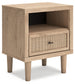 Cielden Full Panel Bed with Mirrored Dresser and 2 Nightstands