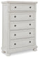 Robbinsdale King Sleigh Bed with Storage with Mirrored Dresser, Chest and 2 Nightstands