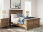 Feddinger Queen Panel Bed with Mirrored Dresser and Chest