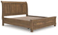 Feddinger California King Storage Sleigh Bed with Mirrored Dresser