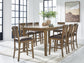 Urbinforte Counter Height Dining Table and 8 Barstools