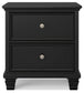 Lanolee Queen Panel Bed with Mirrored Dresser and Nightstand