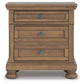 Feddinger California King Storage Sleigh Bed with Mirrored Dresser and Nightstand
