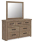 Garistyn Queen Panel Bed. Dresser, Mirror and Nightstand