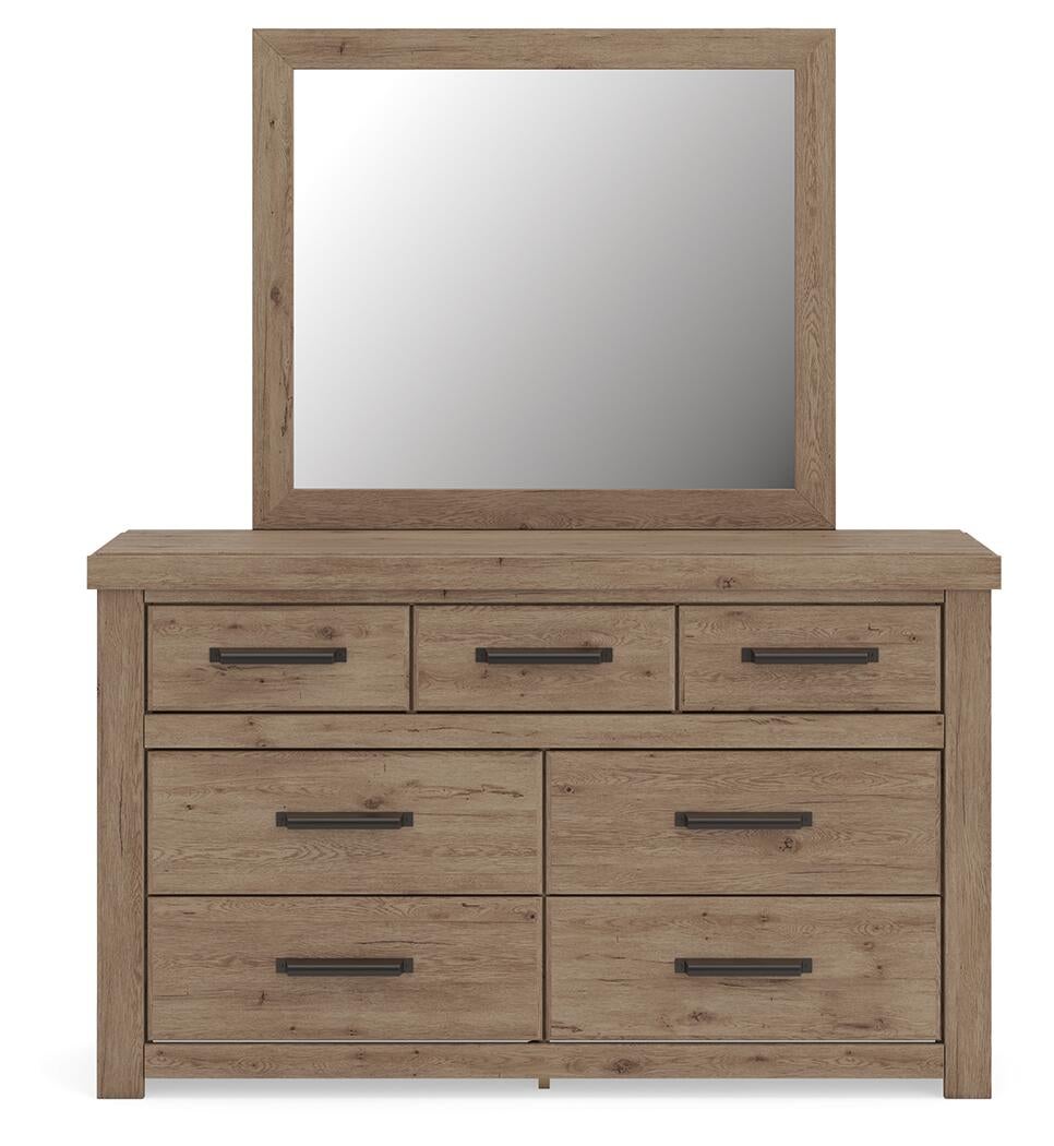 Garistyn King Panel Storage Bed, Dresser, Mirror, Chest and Nightstand