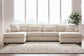 Mandi Point 3-Piece Double Chaise Sleeper Sectional