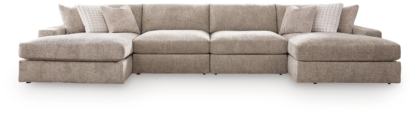 Nexora-Court 4-Piece Double Chaise Sectional