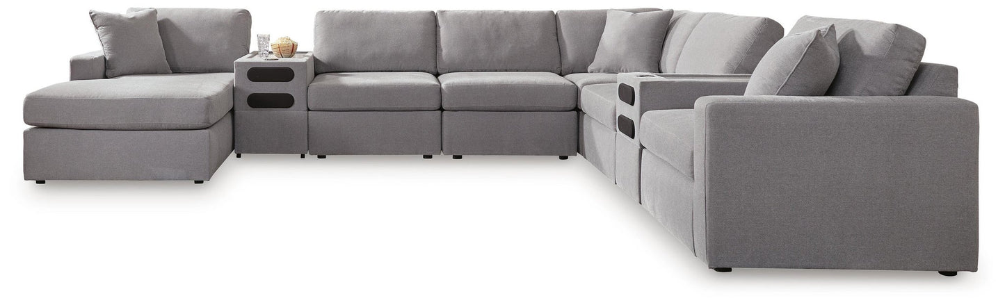 Modmax 8-Piece Sectional with Storage Chaise and Audio Consoles