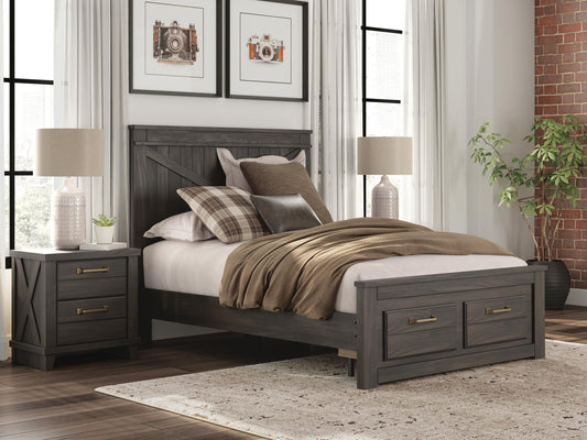Vonitta Bay Full Panel Platform Storage Bed