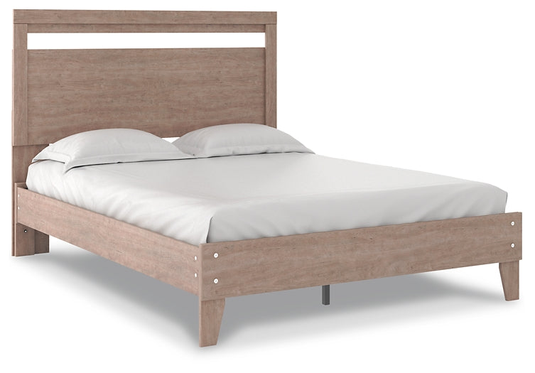 Flannia Queen Panel Platform Bed with 2 Nightstands