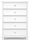Fortman Full Panel Bed with Mirrored Dresser, Chest and 2 Nightstands