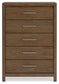 Cabalynn King Panel Bed with Storage with Mirrored Dresser, Chest and 2 Nightstands