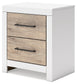 Charbitt Full Panel Bed with Mirrored Dresser and Nightstand